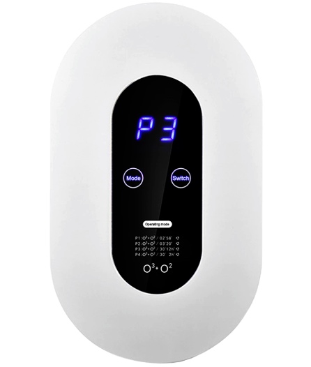 Purificator de aer cu ozon, 5W,130mg/h, suprafete de pana la 30 m2, 4 moduri functionare, LCD, mini generator de ozon purificator aer pentru casa, baie, bucatarie, dormitor